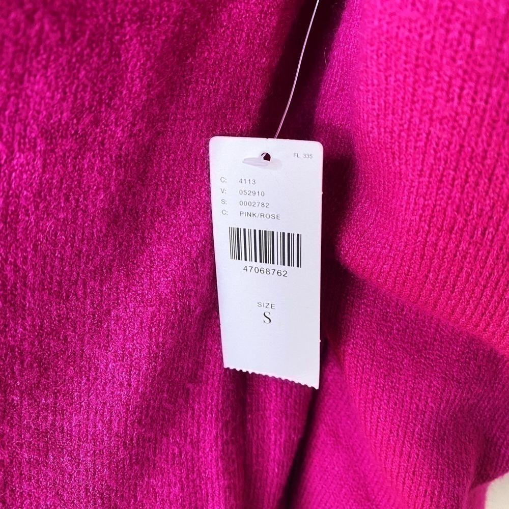 ANTHROPOLOGIE V Neck Sweater Pink Size Small - Picture 5 of 5